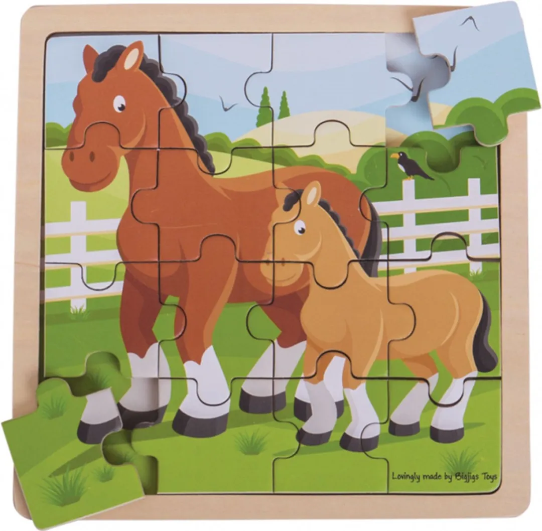 Bigjigs Paard en Veulen Puzzel 1000 Stuks - Multicolor