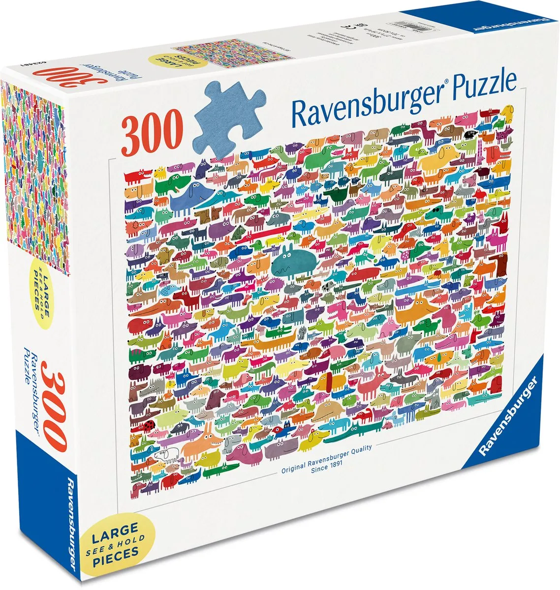 Ravensburger 387 Honden & Één Kat Legpuzzel 1000 Stuks - Meerkleurig