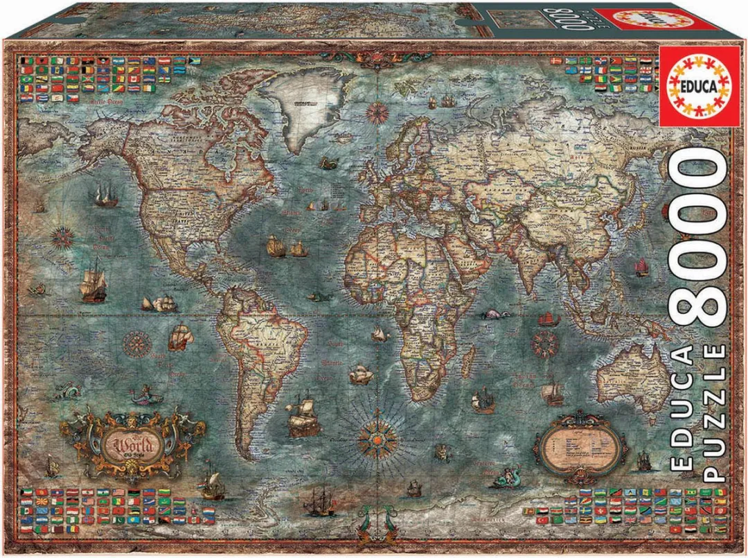 Educa Historische Wereldkaart Puzzel 8000 Stuks