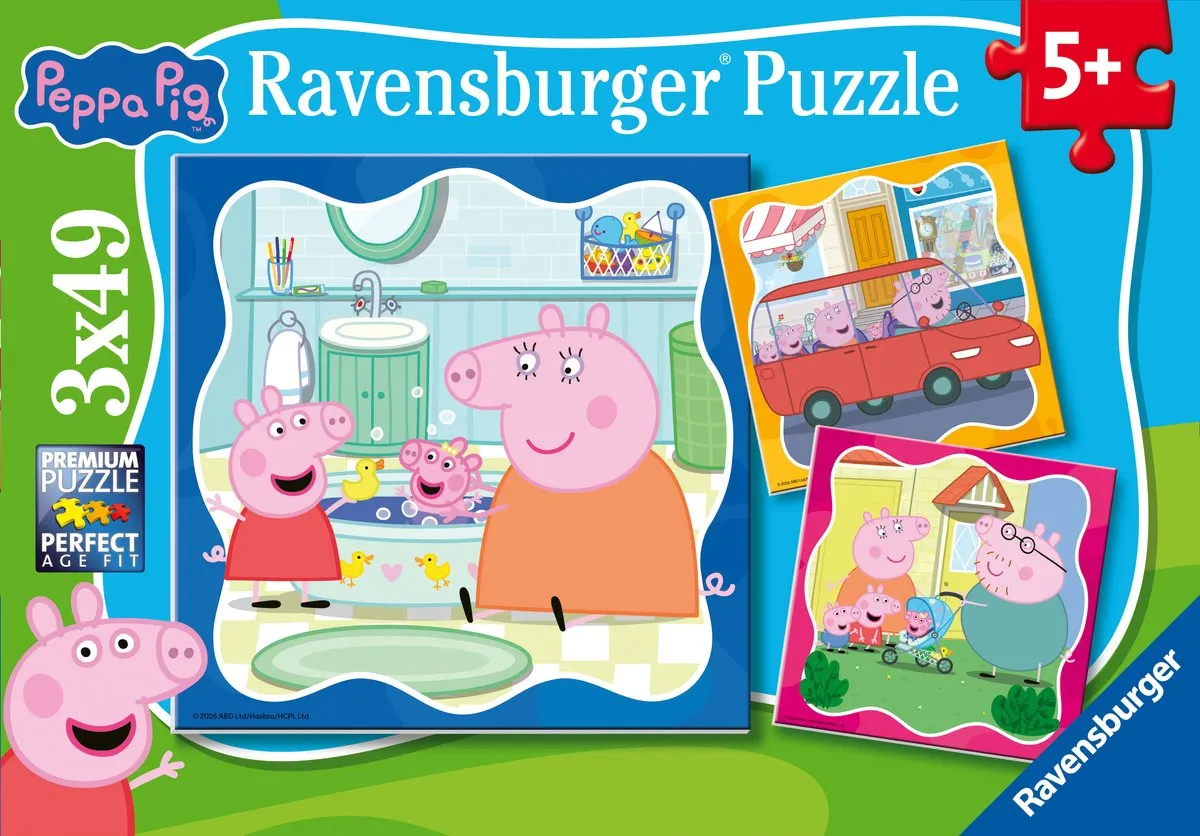 Ravensburger Familie Eerst! Kinderpuzzel 49 Stuks - 3x49 Meerkleurig