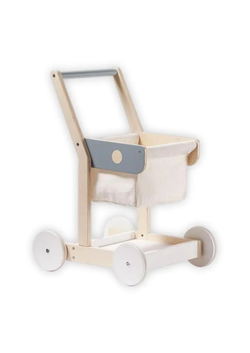 Kids Concept Houten Winkelwagen - Blauw/Grijs - afbeelding 6 van 6