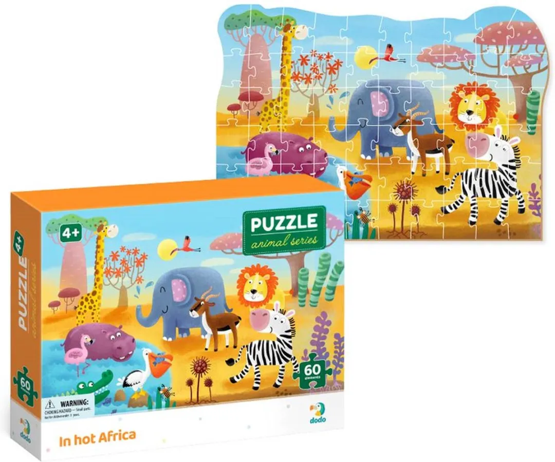 Dodo Toys Puzzel Dieren 4+ 60 Stuks