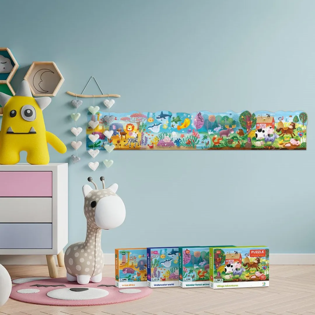 Dodo Toys Puzzel Dieren 4+ 60 Stuks - 23x32cm - Africa