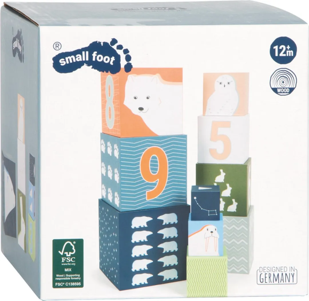 Small Foot Stapelblokken Karton Arctic - 10-delig Multicolor