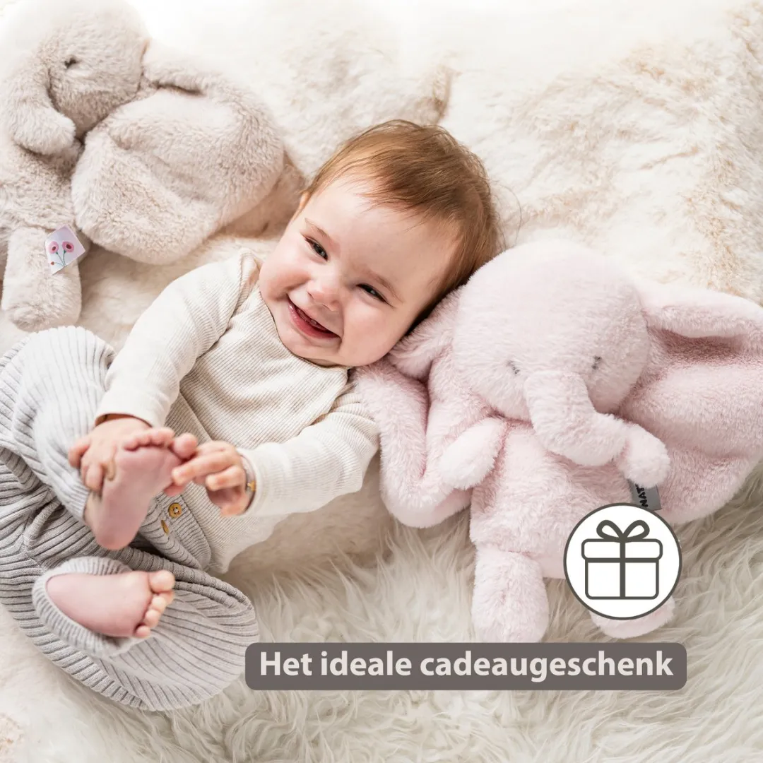 Nattou FanFan Knuffel Olifant 30cm - Roze