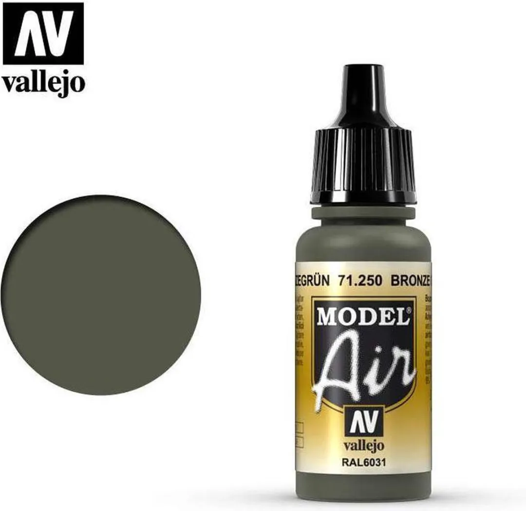 Vallejo Model Air Bronzegrun Acrylverf 17ml