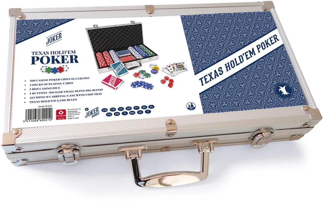 Cartamundi Texas Hold'em Entry Pokerset 300 Chips - Aluminium Koffer - Multicolor