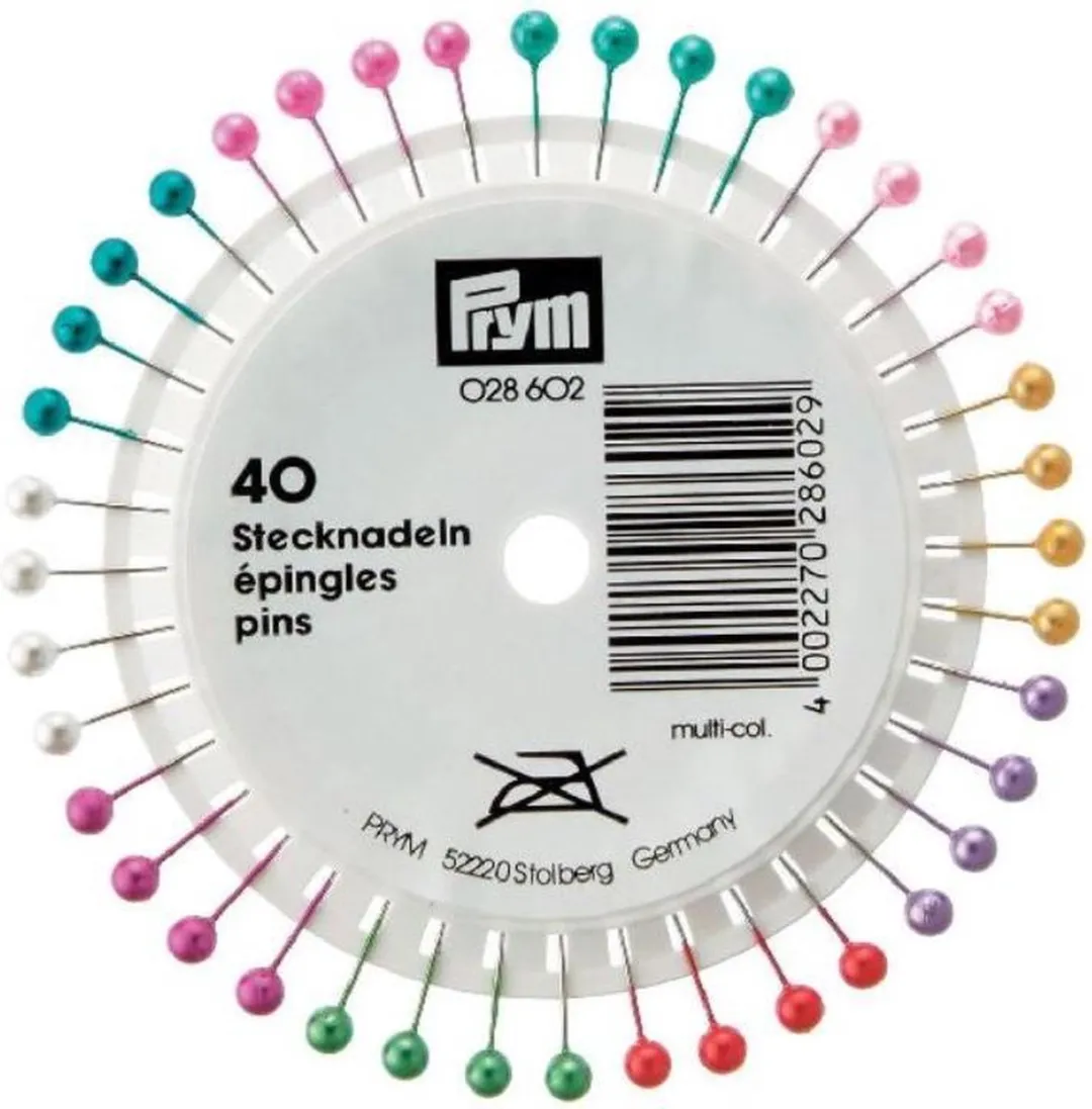 Prym Parelkopspelden 0,58 x 40mm - 40 Stuks Multicolor