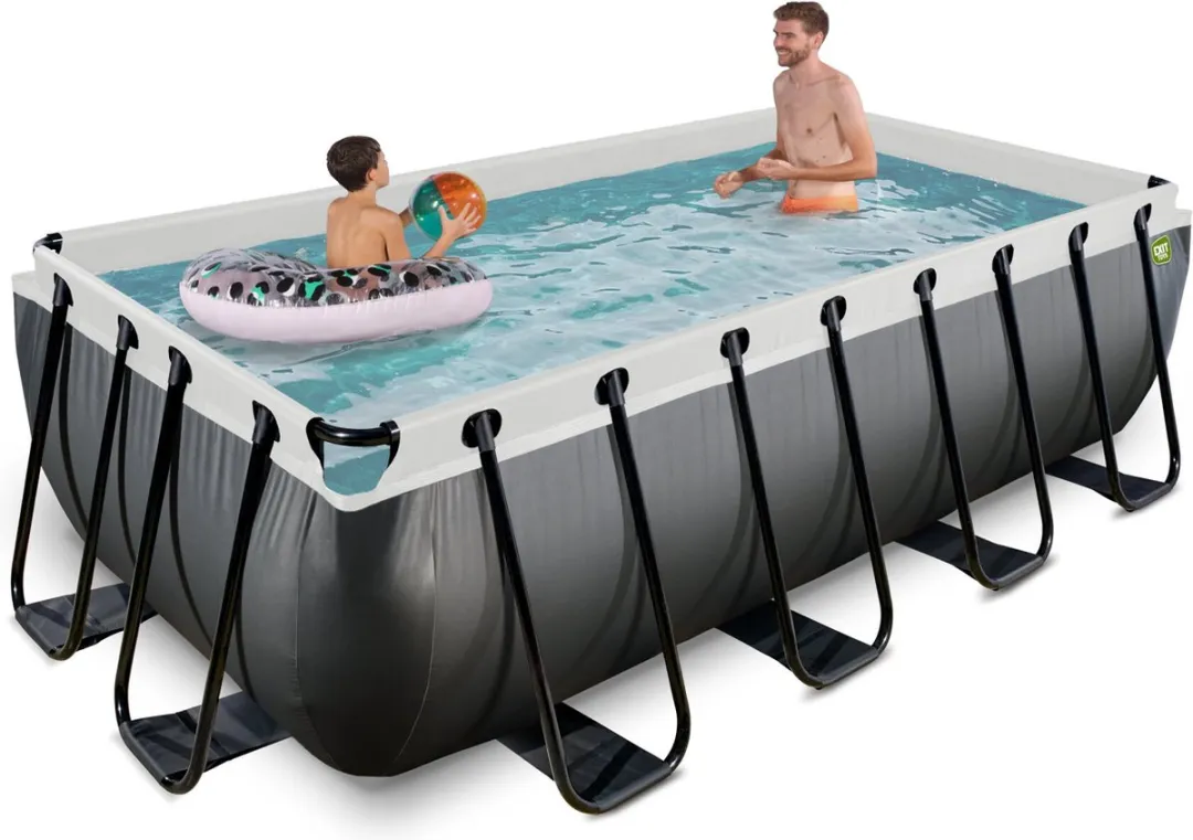 EXIT Toys Zwembad 400x200x100cm - Zwart - 7020L