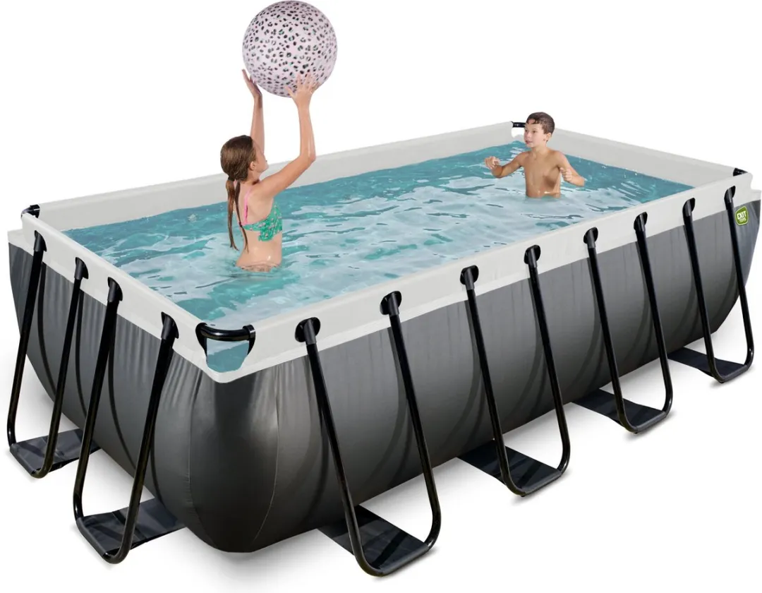 EXIT Toys Zwembad 400x200x100cm - Zwart - 7020L