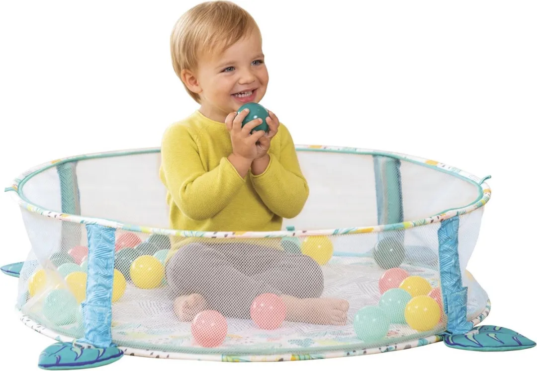 Infantino 3-in-1 Jumbo Activity Speelkleed - 5 Speelelementen - Blauw/Grijs - afbeelding 6 van 6