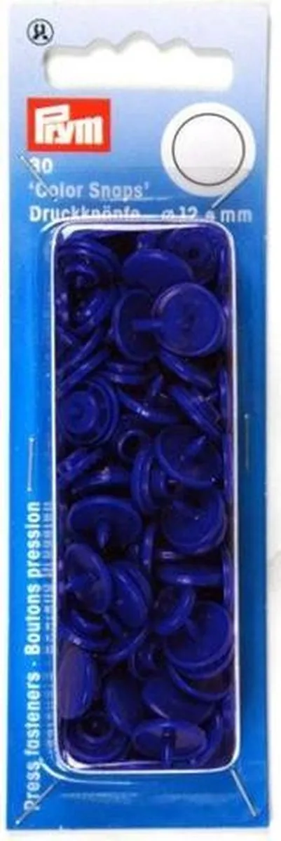 Prym Drukknoop ColorSnaps 12,4mm Koningsblauw - 30 Stuks - afbeelding 6 van 6