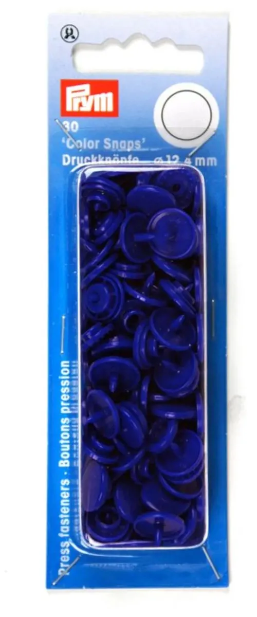 Prym Drukknoop ColorSnaps 12,4mm Koningsblauw - 30 Stuks