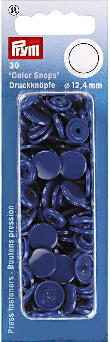 Prym Drukknoop ColorSnaps 12,4mm Koningsblauw - 30 Stuks