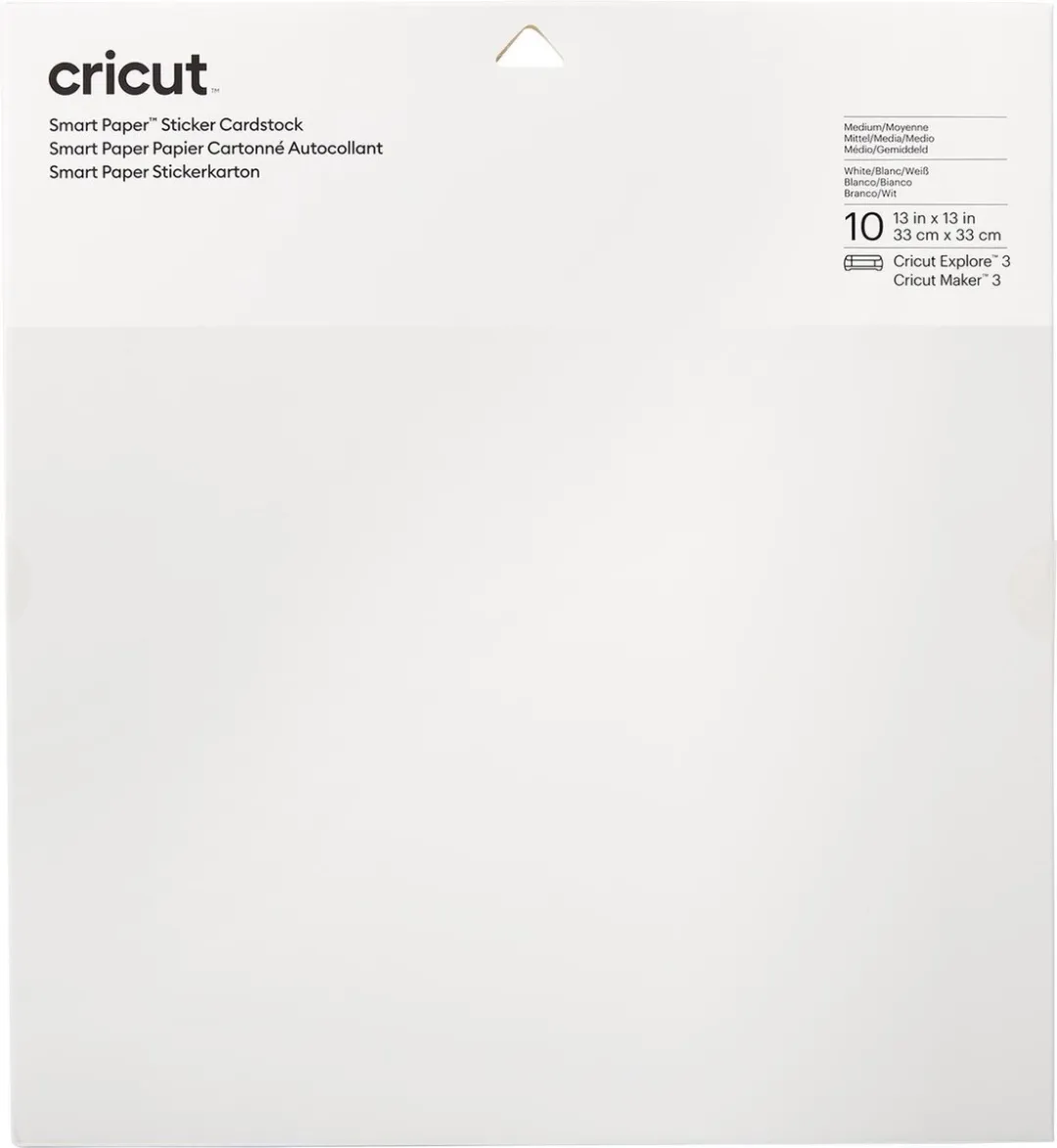 Cricut Smart Sticker Cardstock 33x33cm - 10 Vellen Wit