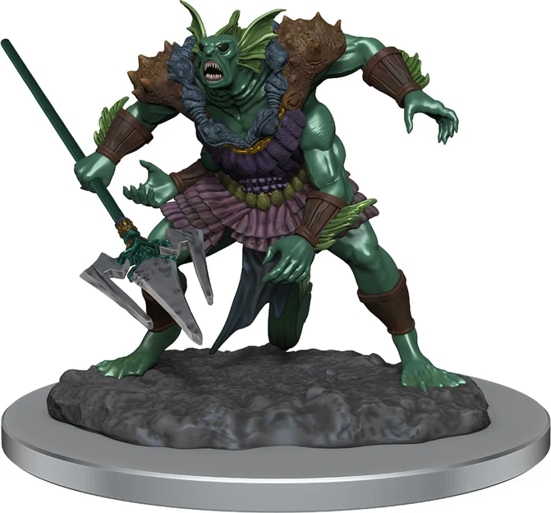 Wizkids D&D Nolzur's Marvelous Miniatures Sahuagin Baron - Grijs