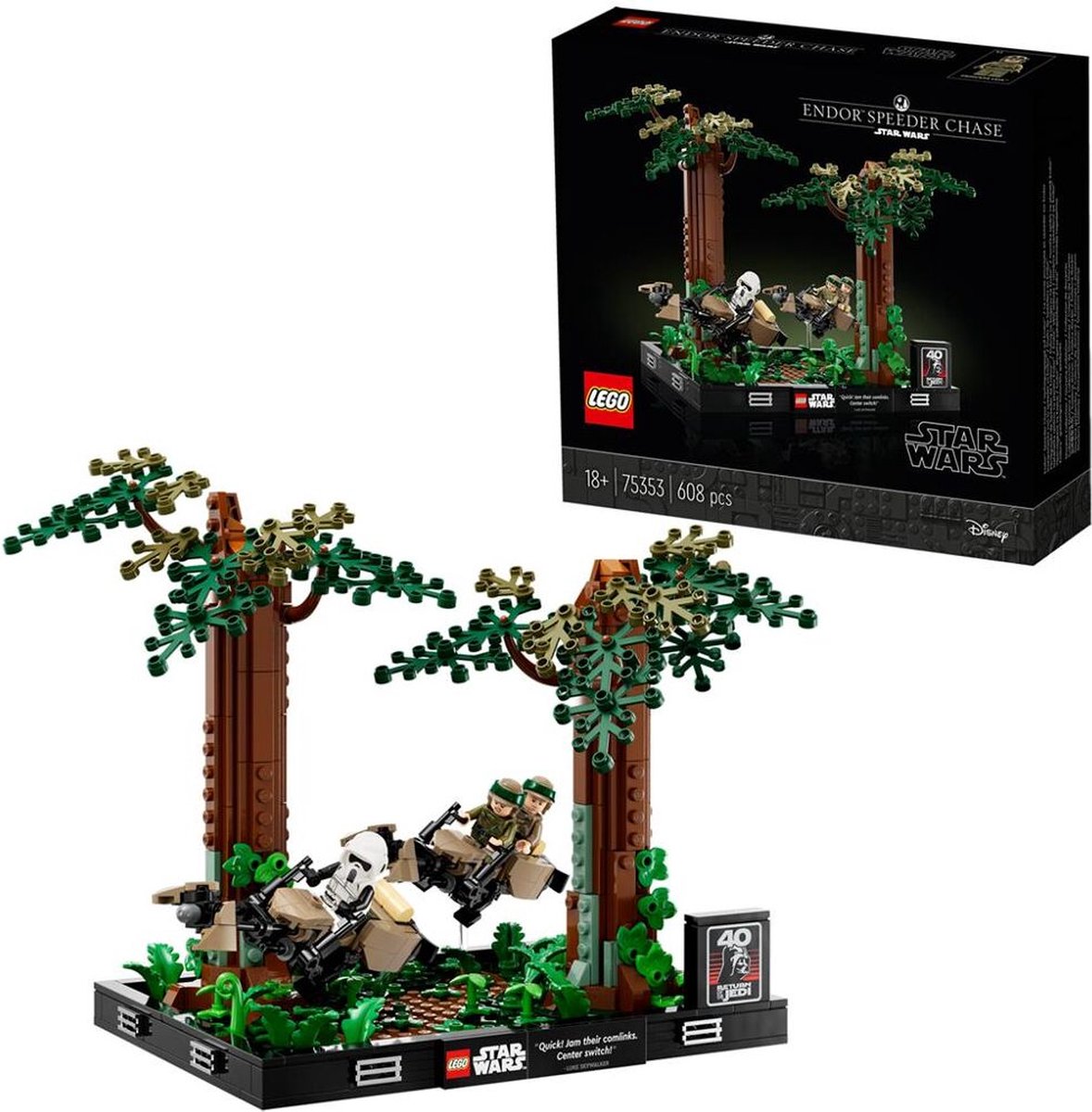 LEGO Star Wars Endor Speederachtervolging Diorama Set - 75353