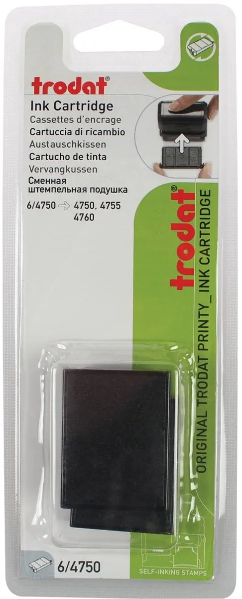 Trodat Vervangkussen 4750/4755 - 2 Stuks Zwart