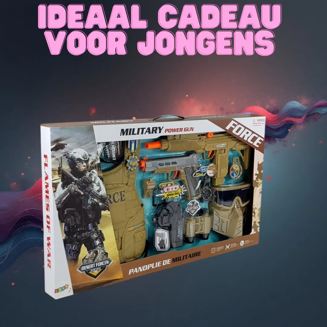 LEAN TOYS Battle Force Militaire Speelset - Bruin - afbeelding 5 van 6