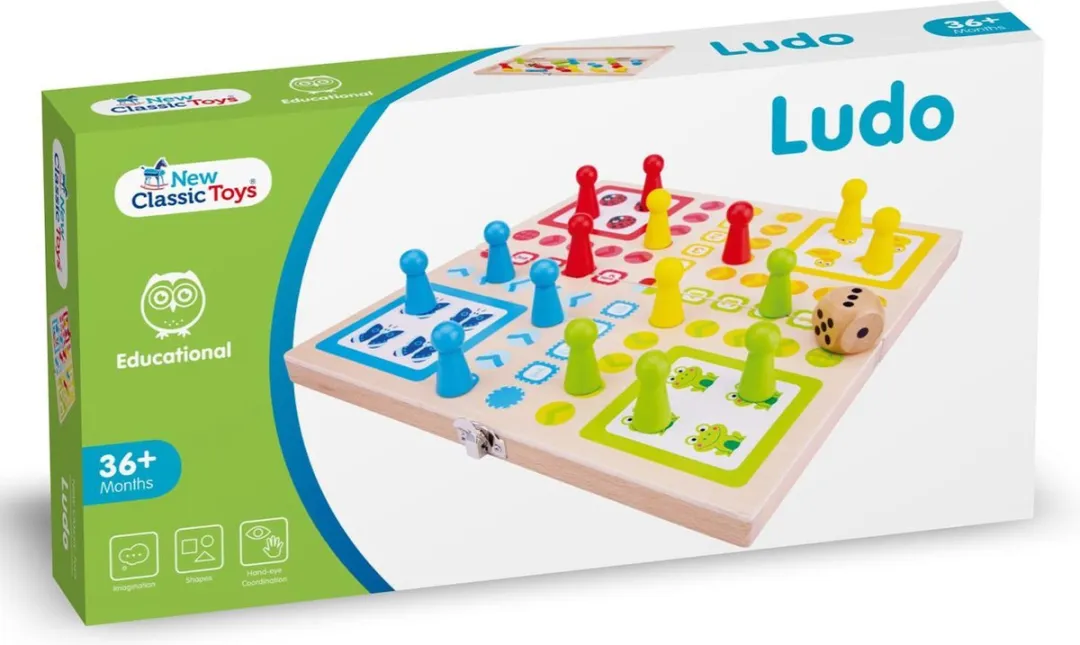 New Classic Toys Houten Ludo Bordspel 10805 - 4 Spelers