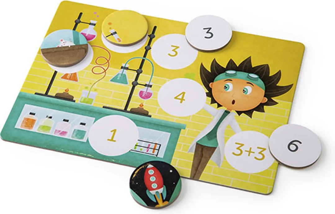 Eurekakids Maths Game - Rekenpuzzel 26-delig - 1-4 Spelers - Rood/Multi