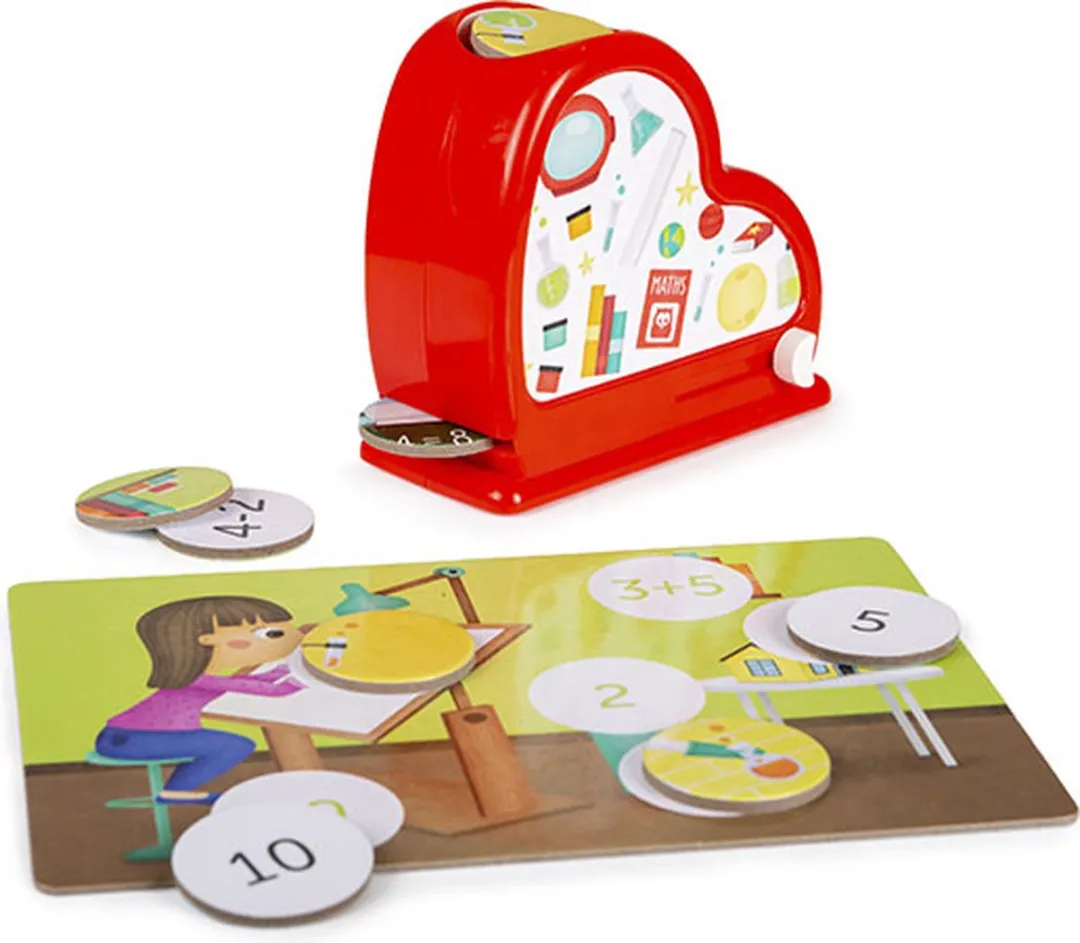 Eurekakids Maths Game - Rekenpuzzel 26-delig - 1-4 Spelers - Rood/Multi