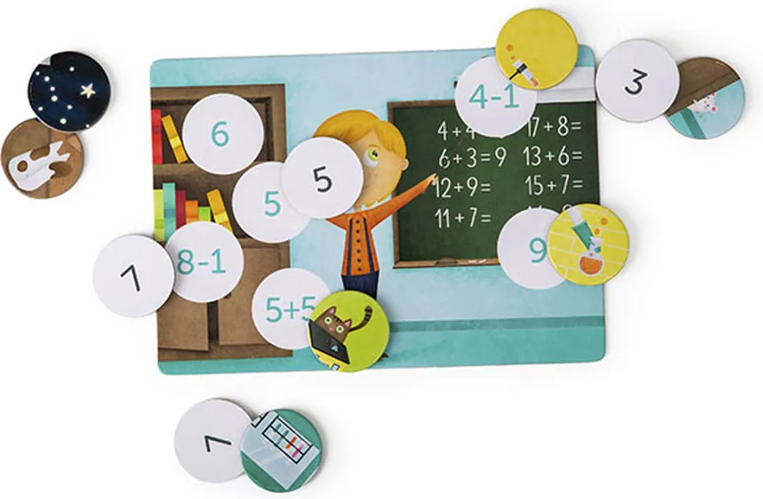 Eurekakids Maths Game - Rekenpuzzel 26-delig - 1-4 Spelers - Rood/Multi
