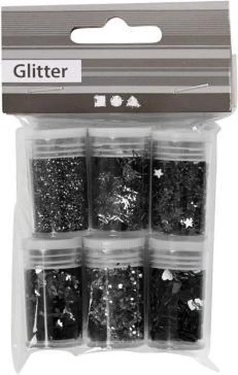 Creativ Company Glitter & Pailletten Set - 6x5g - Divers