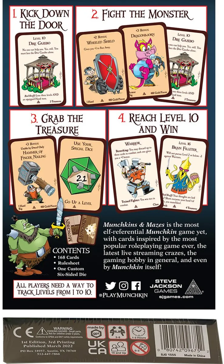 Steve Jackson Games Munchkins & Mazes Kaartspel