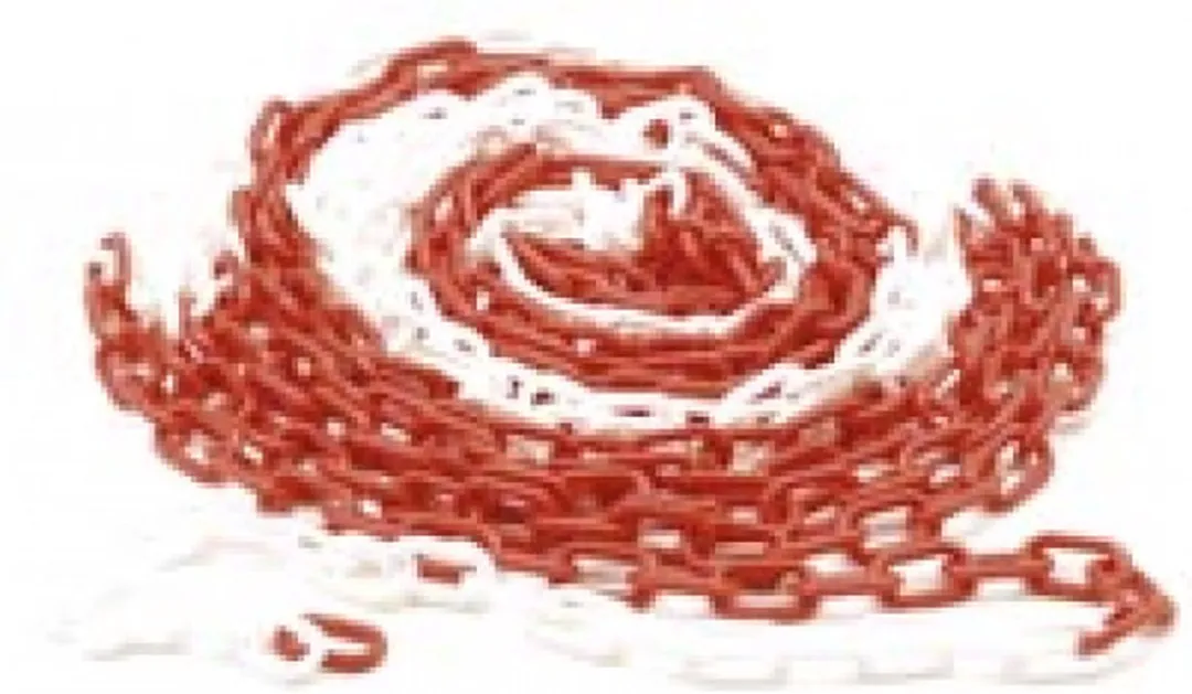 Perel Afzetketting 10m Rood/Wit