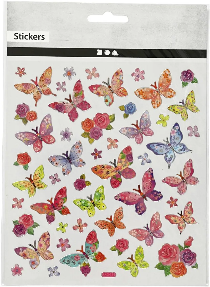Creativ Company Vlinders Stickers - 15x16,5cm - Multicolor