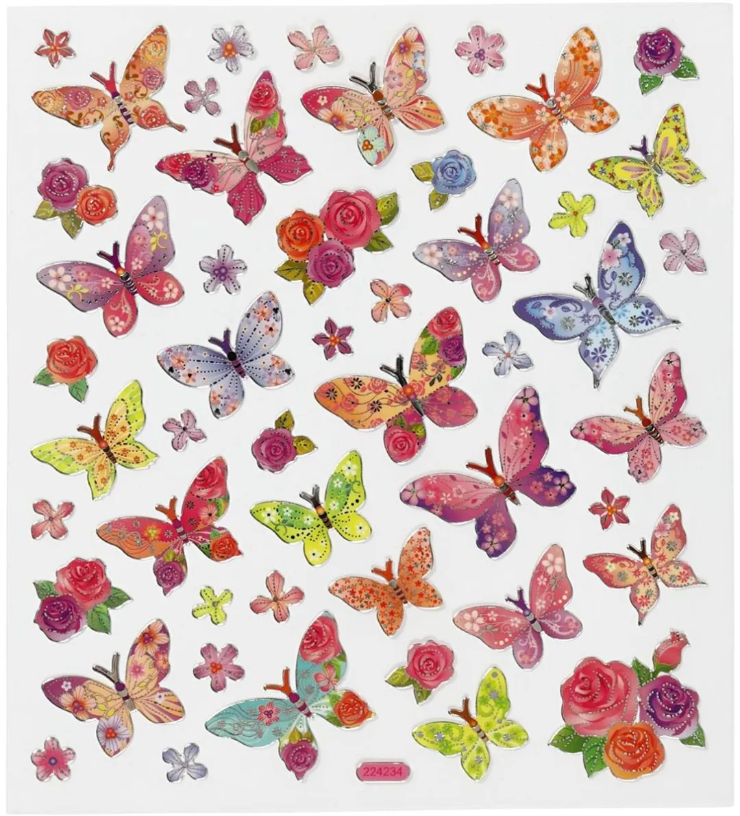 Creativ Company Vlinders Stickers - 15x16,5cm - Multicolor