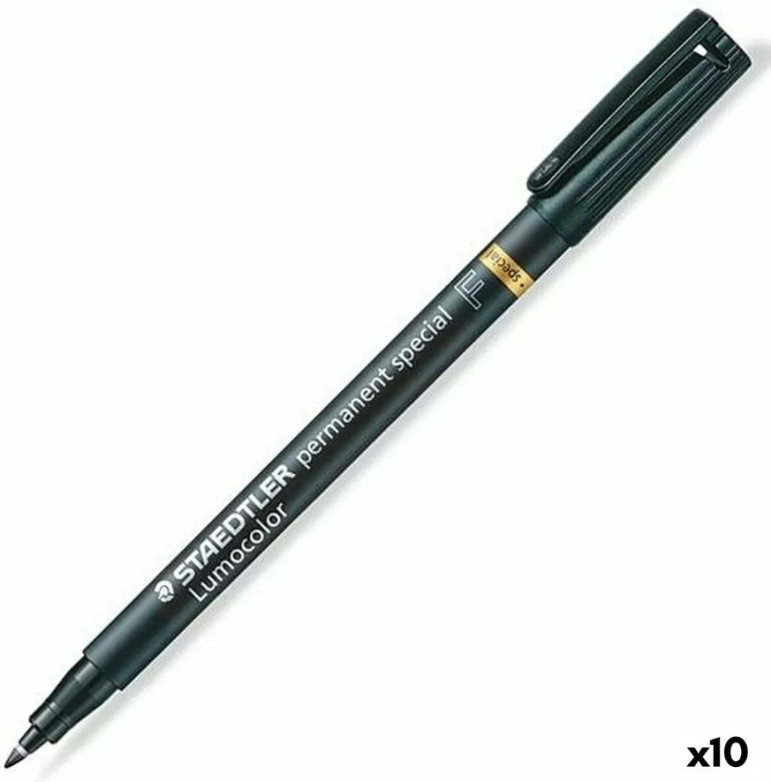 STAEDTLER Lumocolor 319 Special Permanent Viltstift - 10 Stuks - Zwart