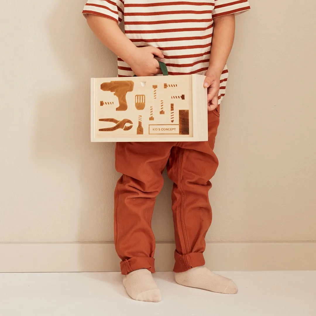 Kids Concept Kid's Hub Gereedschapskoffer Houten Speelgoed - 1000608 - Tan