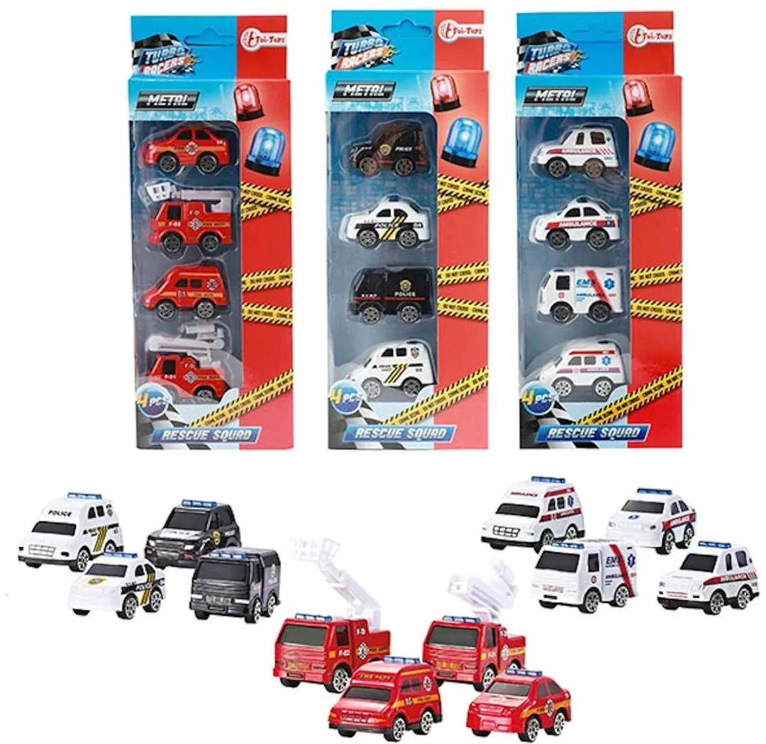 Toi-Toys Turbo Racers Set 4 Stuks