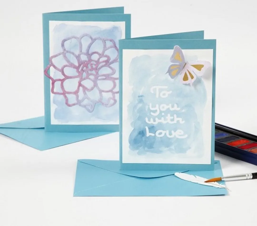 Creativ Company Kaarten & Enveloppen 10,5x15cm - Lichtgroen - 6 Stuks