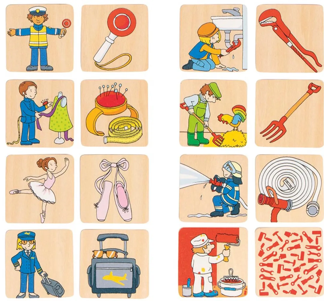 Goki Memo Game Occupations 56775 - Multicolor