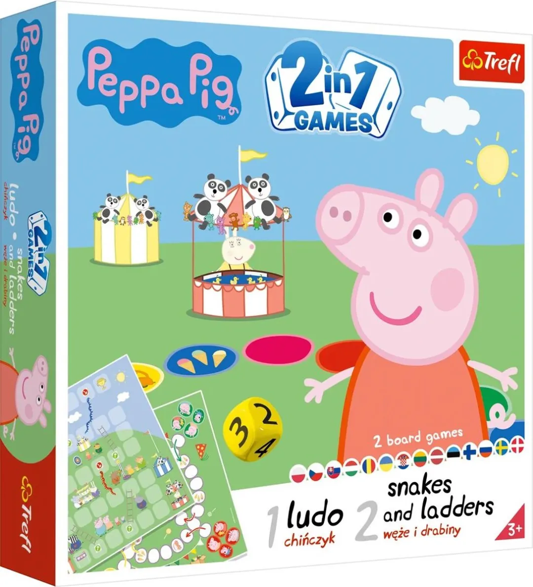 Trefl Peppa Pig 2-in-1 Ludo & Slangen en Ladders Bordspel