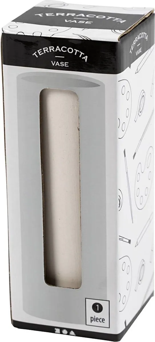 Creativ Company Terracotta Vaas Cilinder 11x4cm - Multicolor