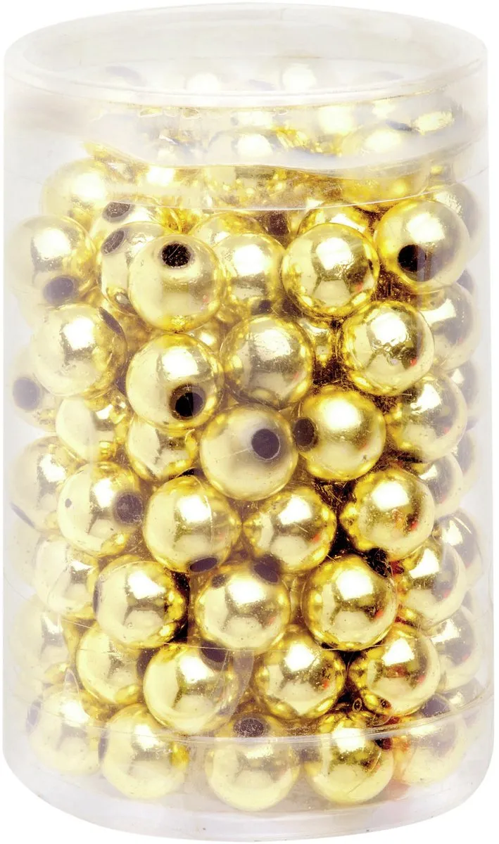 Glorex Hobby Glans Deco Kralen Goud - 480 Stuks Ø10mm