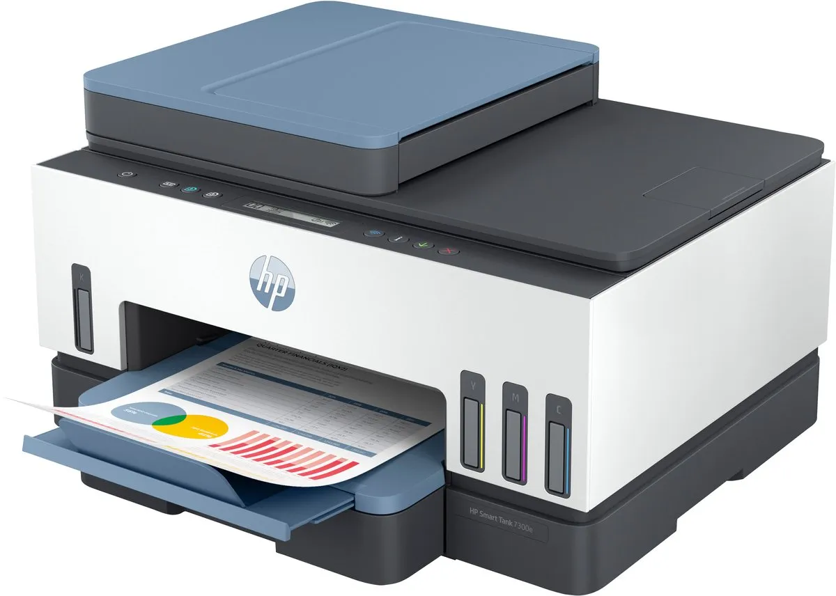 HP Smart Tank 7308 All-in-One Printer - 250 Vel - 4 Kleuren - Blauw/Wit