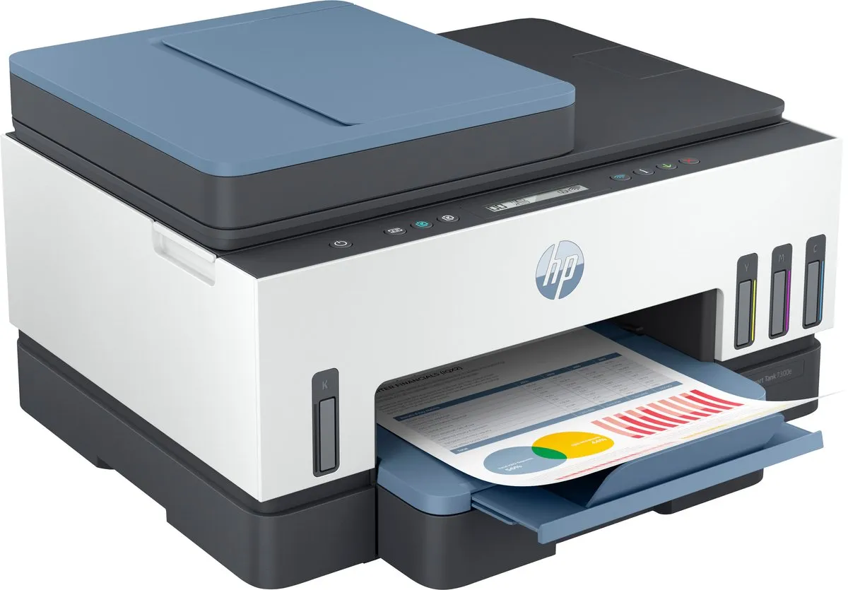 HP Smart Tank 7308 All-in-One Printer - 250 Vel - 4 Kleuren - Blauw/Wit - afbeelding 6 van 6