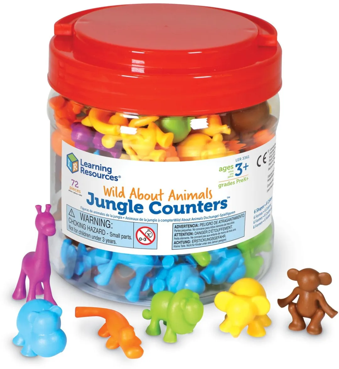 Learning Resources Familie Dieren Jungle - 72 Stuks Multicolor