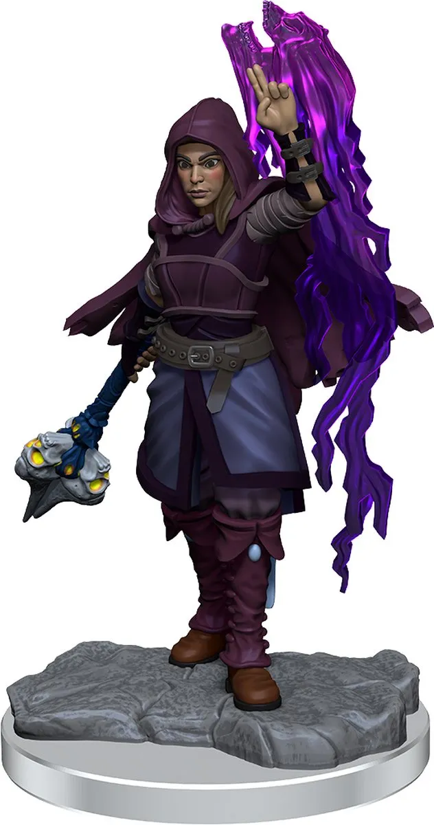 Wizkids D&D Nolzur's Marvelous Miniatures Half-Elf Warlock Vrouwelijk - Grijs