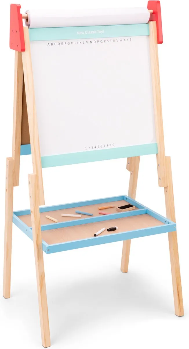 New Classic Toys Schoolbord Magnetisch Blauw - Inclusief accessoires