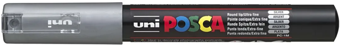 Posca Uni Posca PC1MC Verfmarker - Zilver