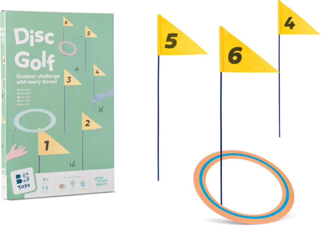 BS Toys Disc Golf GA545 Speelset - 6 Vlaggen & 3 Schijven