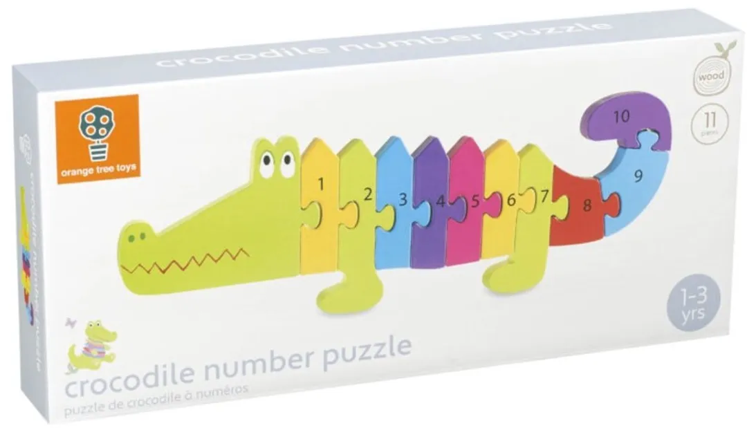 Orange Tree Toys Krokodil Puzzel Cijfers