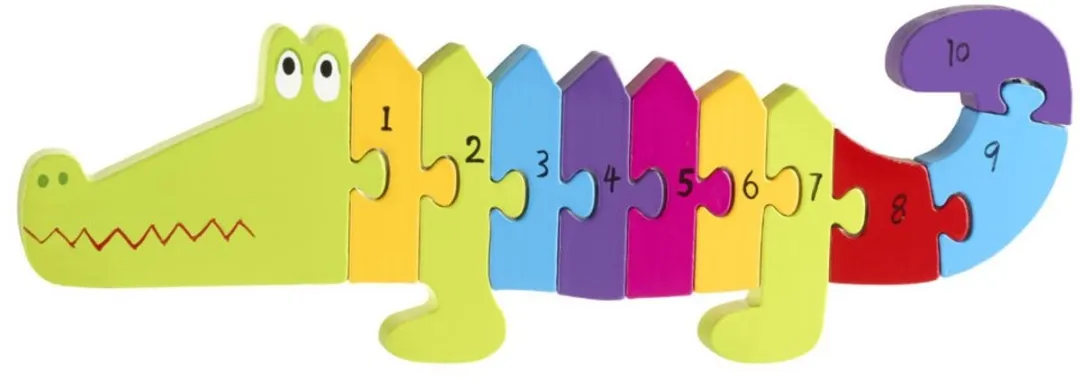 Orange Tree Toys Krokodil Puzzel Cijfers - 11 Stuks - afbeelding 3 van 3