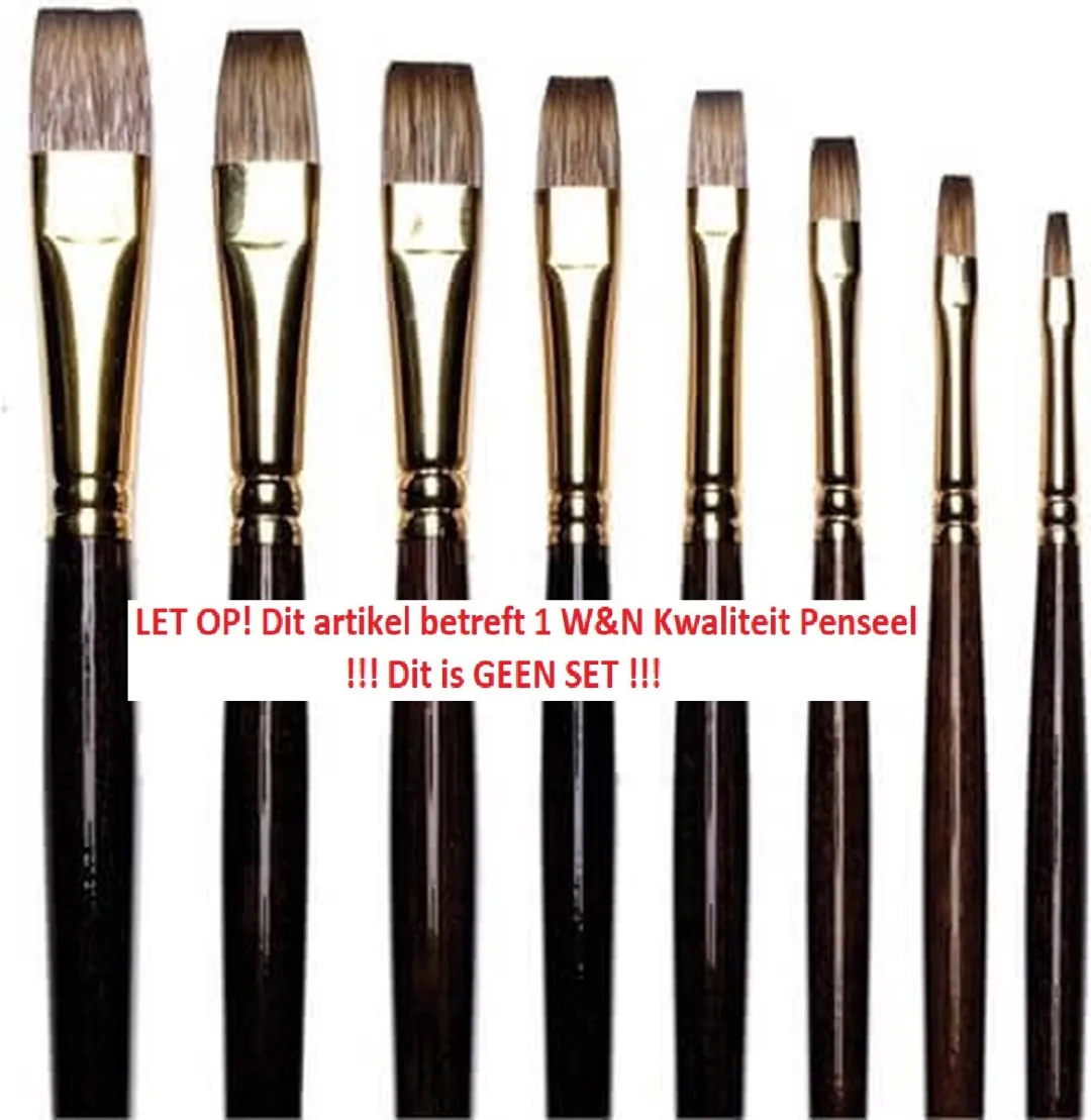 Winsor & Newton Monarch Olieverf Penseel Plat 0